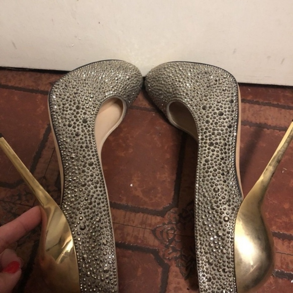 GIUSEPPE ZANOTTI sz 37 US sz 6-6.5 SWAROVSKI Heels - Picture 4 of 8